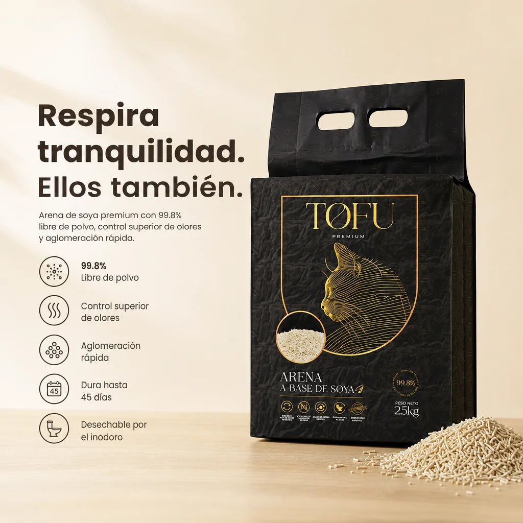TOFU PREMIUM - Arena sanitaria para felinos